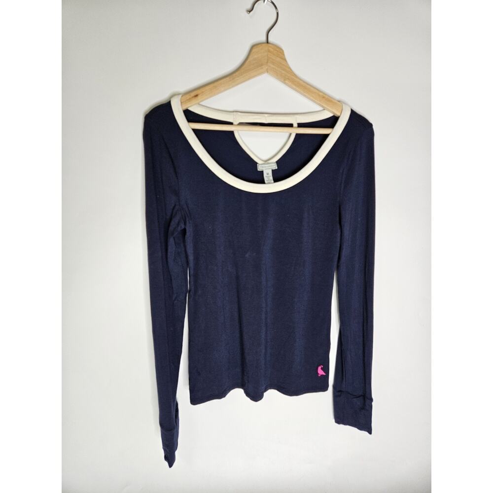 Thomas Kelly Women Top Blouse Bamboo Size Medium Blue